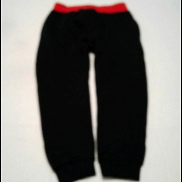 Disney Bottoms Disney Mickey Black Red Sporty Athleisure Boys
